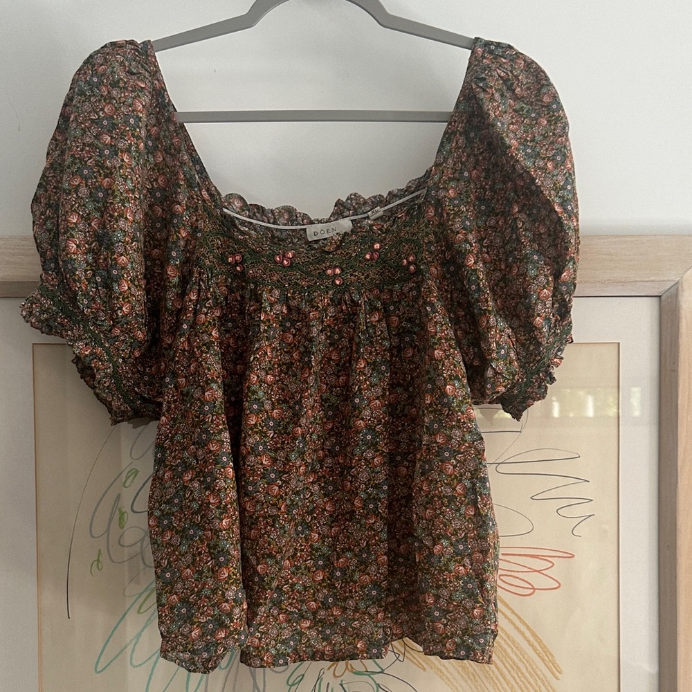 Doen Elba Top - Yellow Laurel Canyon Rose